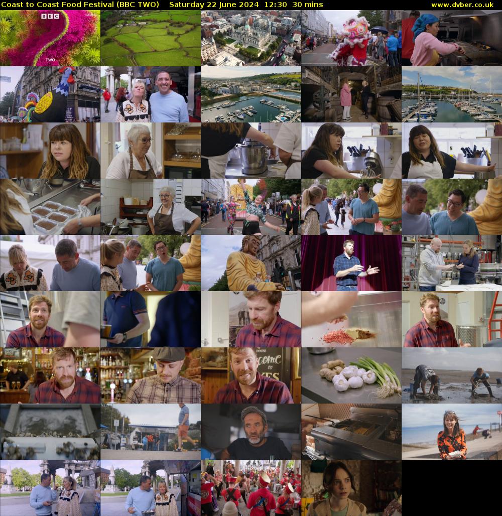 Coast to Coast Food Festival (BBC TWO) Saturday 22 June 2024 12:30 - 13:00