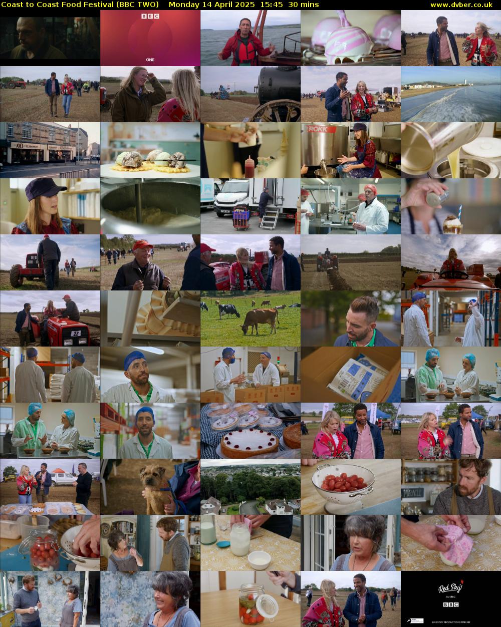 Coast to Coast Food Festival (BBC TWO) Monday 14 April 2025 15:45 - 16:15
