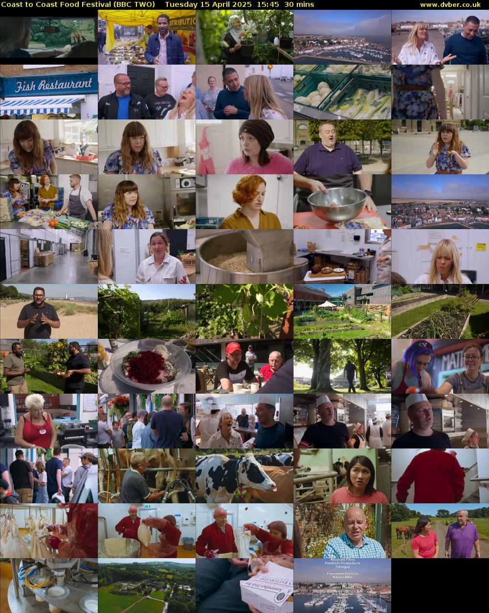 Coast to Coast Food Festival (BBC TWO) Tuesday 15 April 2025 15:45 - 16:15