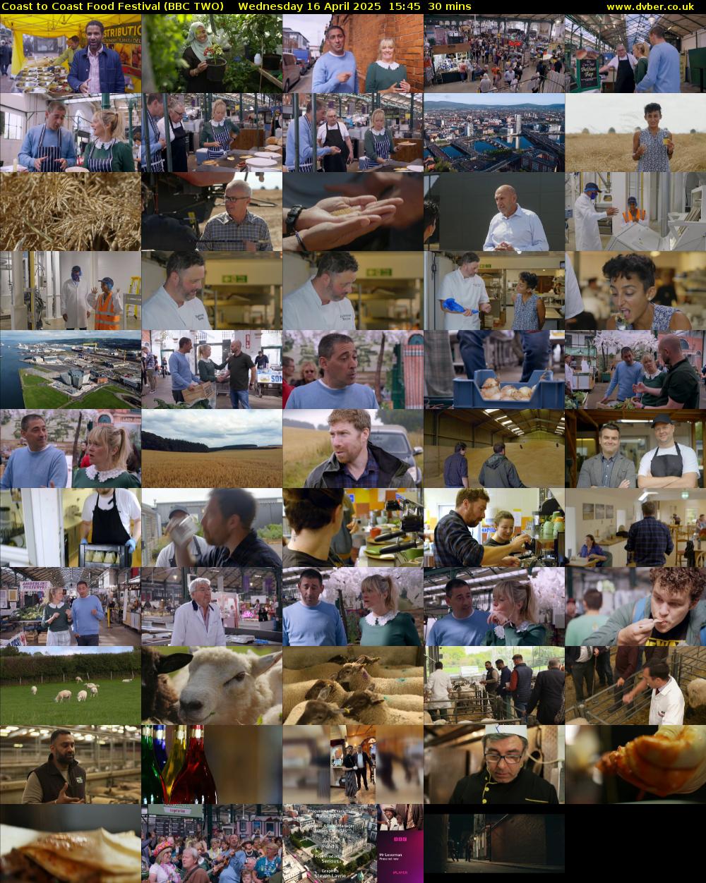 Coast to Coast Food Festival (BBC TWO) Wednesday 16 April 2025 15:45 - 16:15