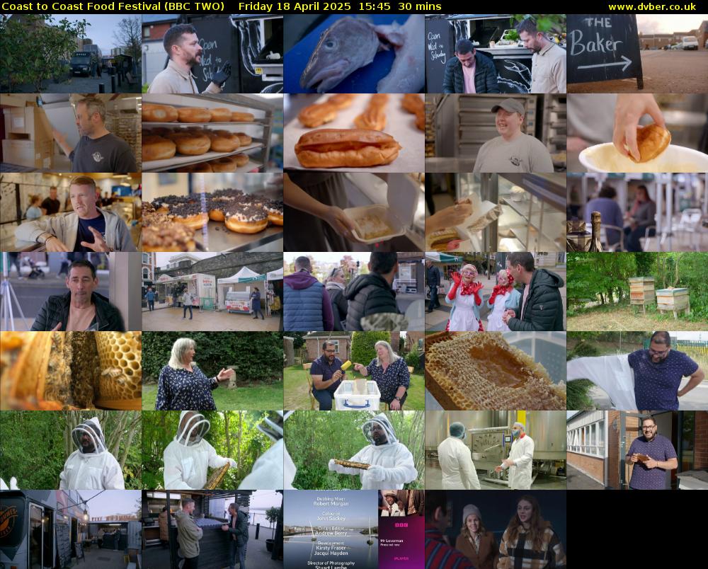 Coast to Coast Food Festival (BBC TWO) Friday 18 April 2025 15:45 - 16:15