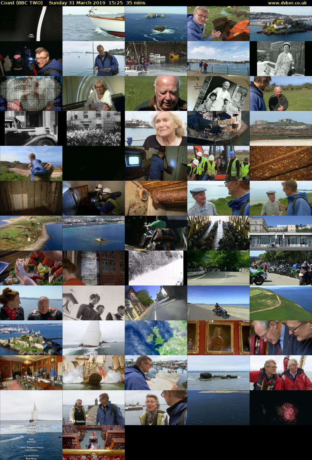 Coast (BBC TWO) Sunday 31 March 2019 15:25 - 16:00