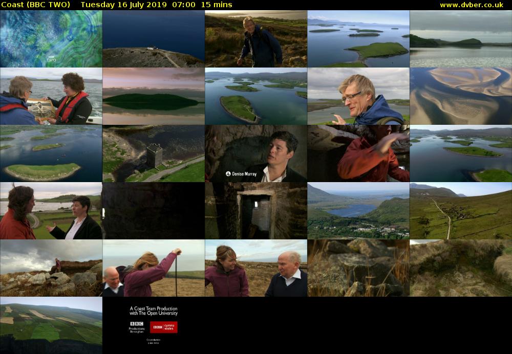 Coast (BBC TWO) Tuesday 16 July 2019 07:00 - 07:15