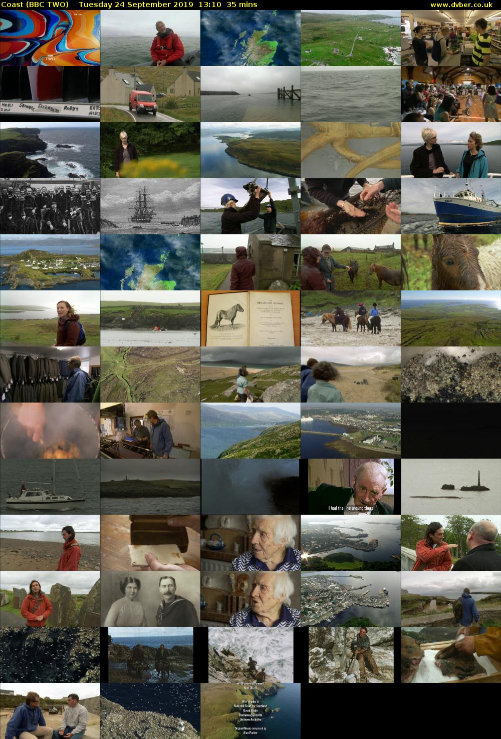 Coast (BBC TWO) Tuesday 24 September 2019 13:10 - 13:45