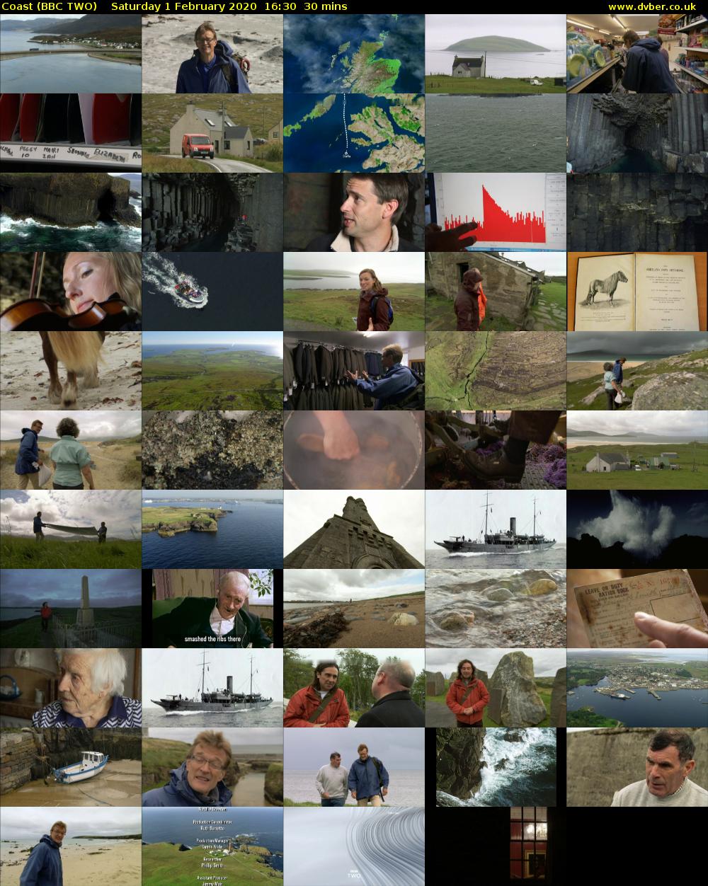 Coast (BBC TWO) Saturday 1 February 2020 16:30 - 17:00