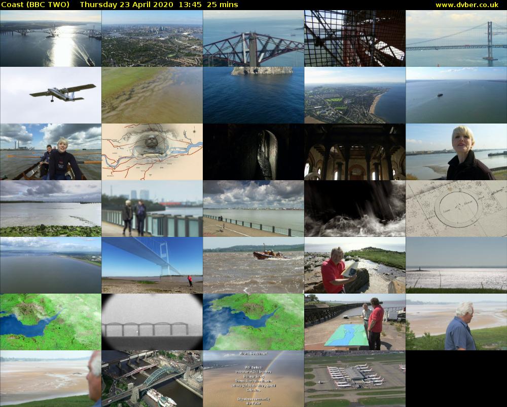 Coast (BBC TWO) Thursday 23 April 2020 13:45 - 14:10
