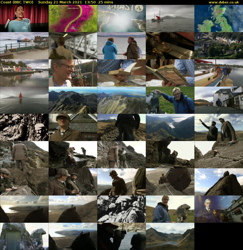 Coast (BBC TWO) Sunday 21 March 2021 13:50 - 14:15