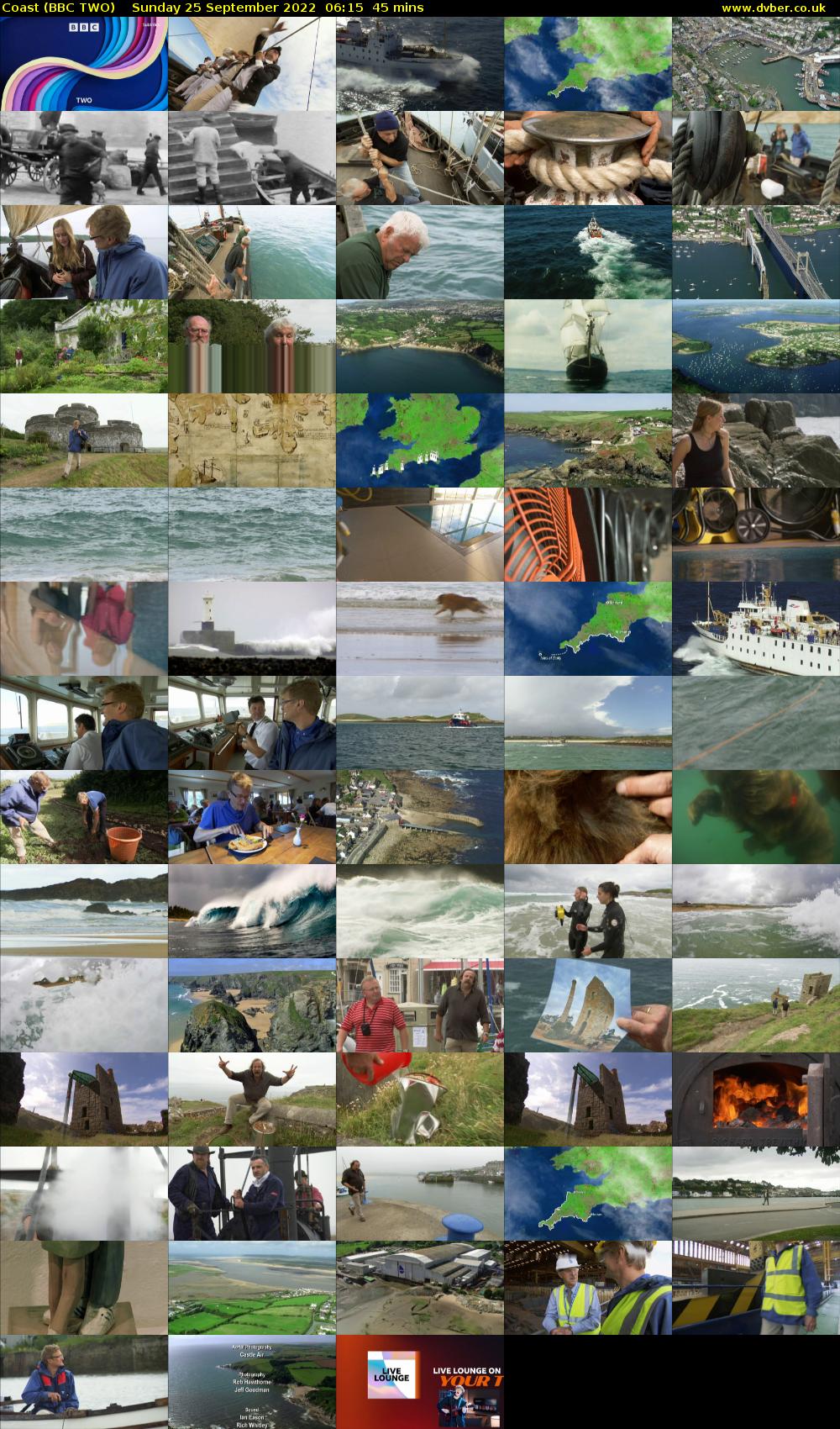 Coast (BBC TWO) Sunday 25 September 2022 06:15 - 07:00