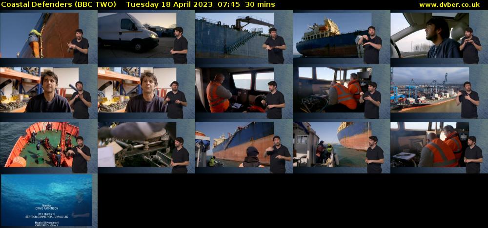 Coastal Defenders (BBC TWO) Tuesday 18 April 2023 07:45 - 08:15