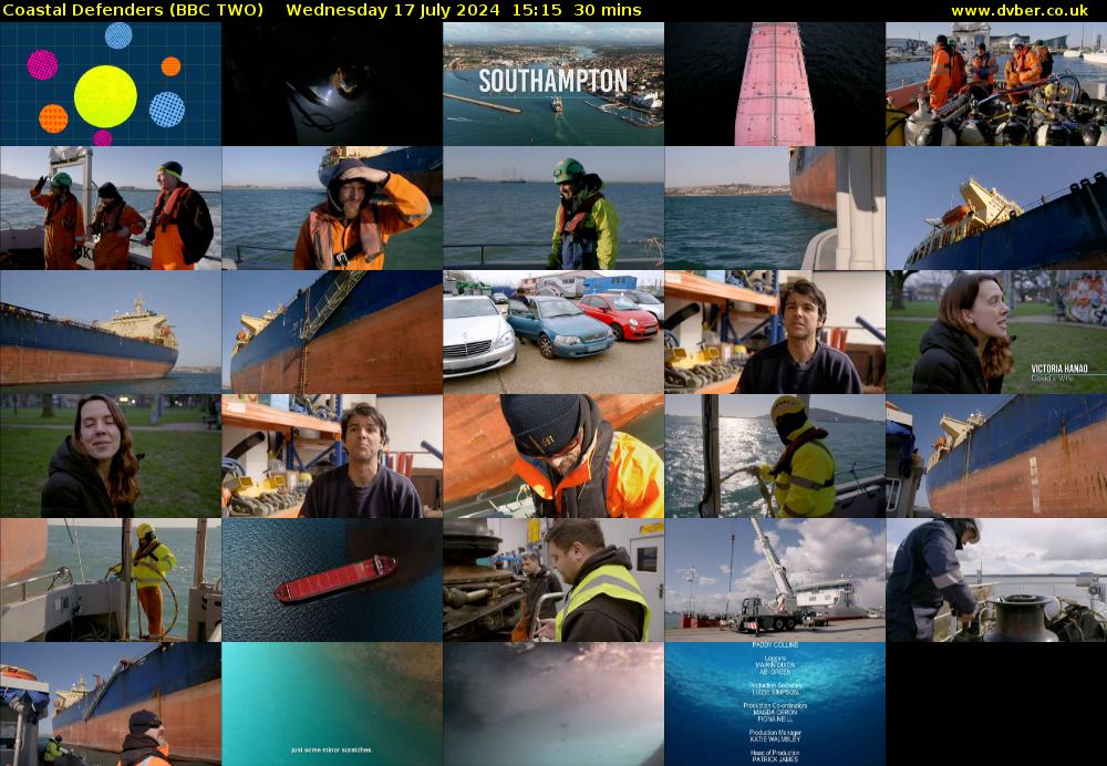 Coastal Defenders (BBC TWO) Wednesday 17 July 2024 15:15 - 15:45