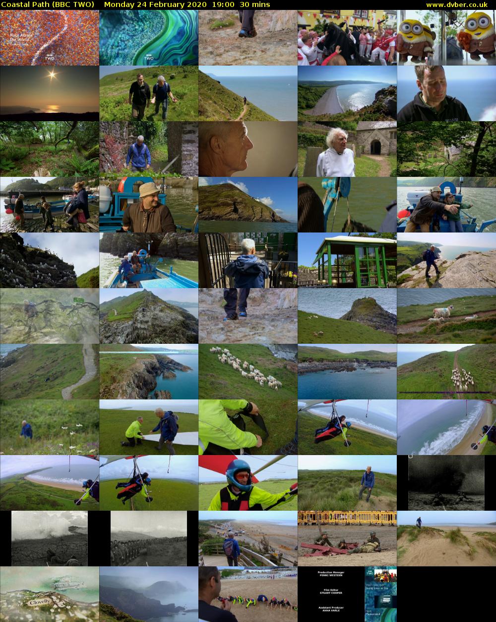 Coastal Path (BBC TWO) Monday 24 February 2020 19:00 - 19:30