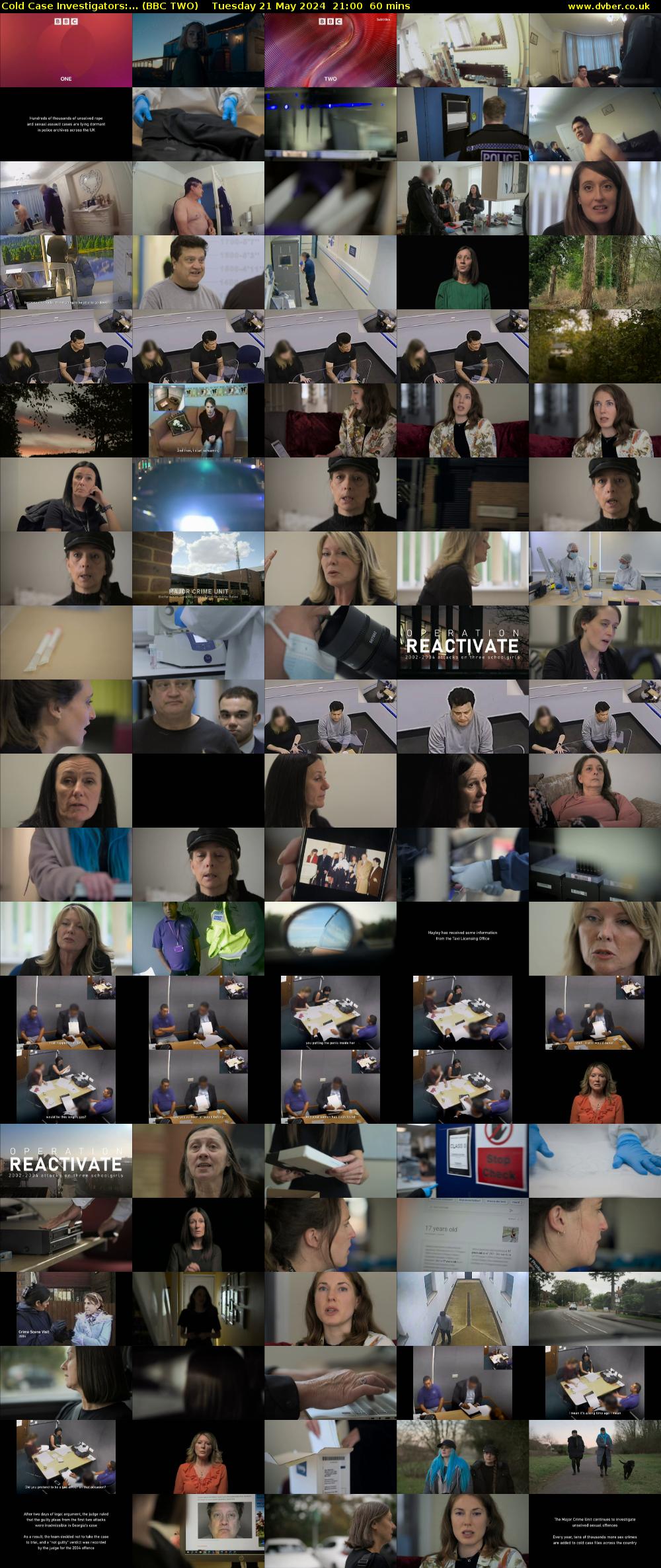 Cold Case Investigators:... (BBC TWO) Tuesday 21 May 2024 21:00 - 22:00