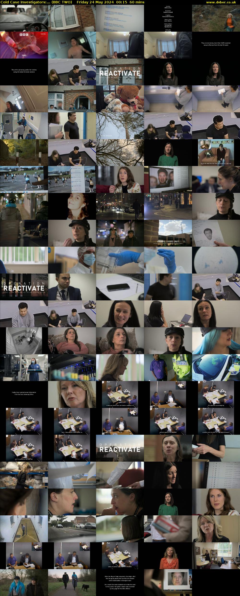 Cold Case Investigators:... (BBC TWO) Friday 24 May 2024 00:15 - 01:15