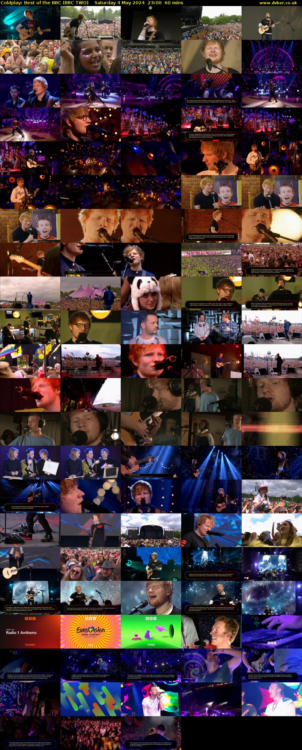 Coldplay: Best of the BBC (BBC TWO) Saturday 4 May 2024 23:00 - 00:00