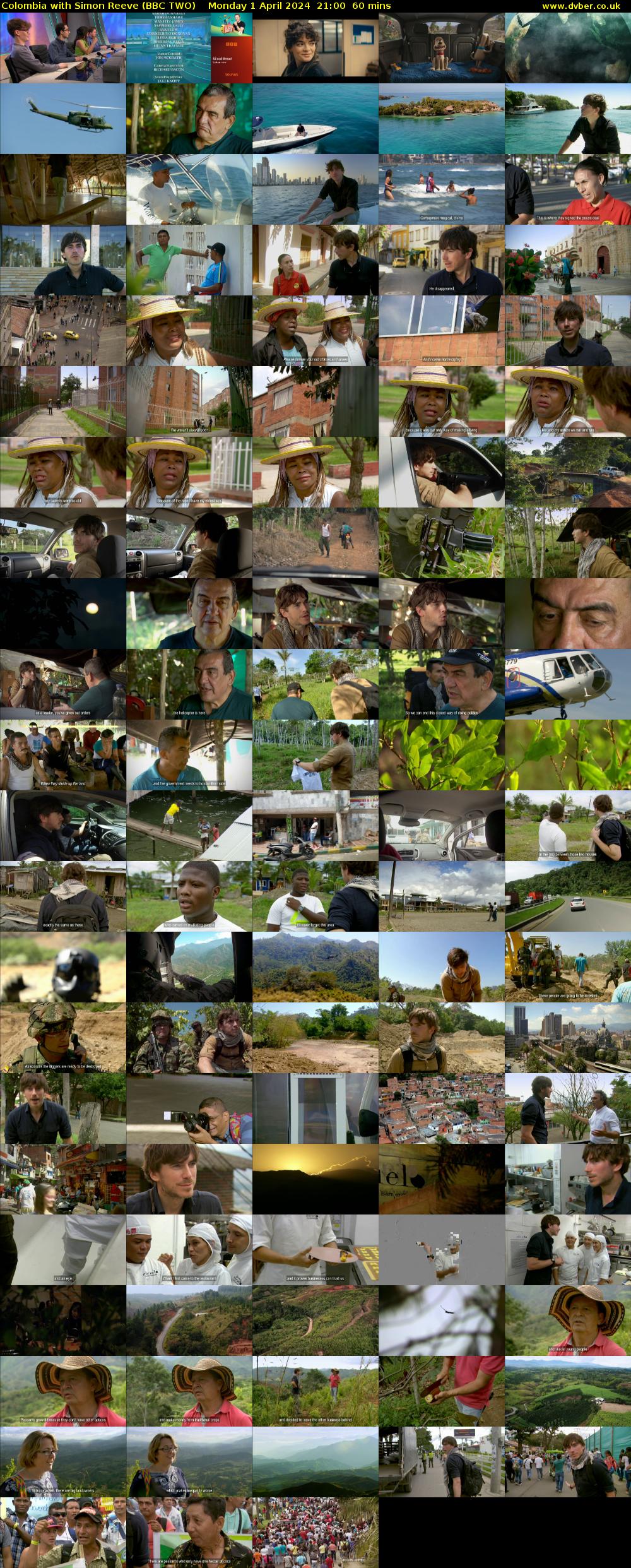 Colombia with Simon Reeve (BBC TWO) Monday 1 April 2024 21:00 - 22:00