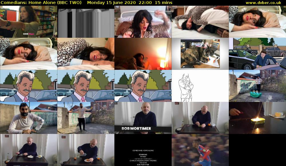 Comedians: Home Alone (BBC TWO) Monday 15 June 2020 22:00 - 22:15