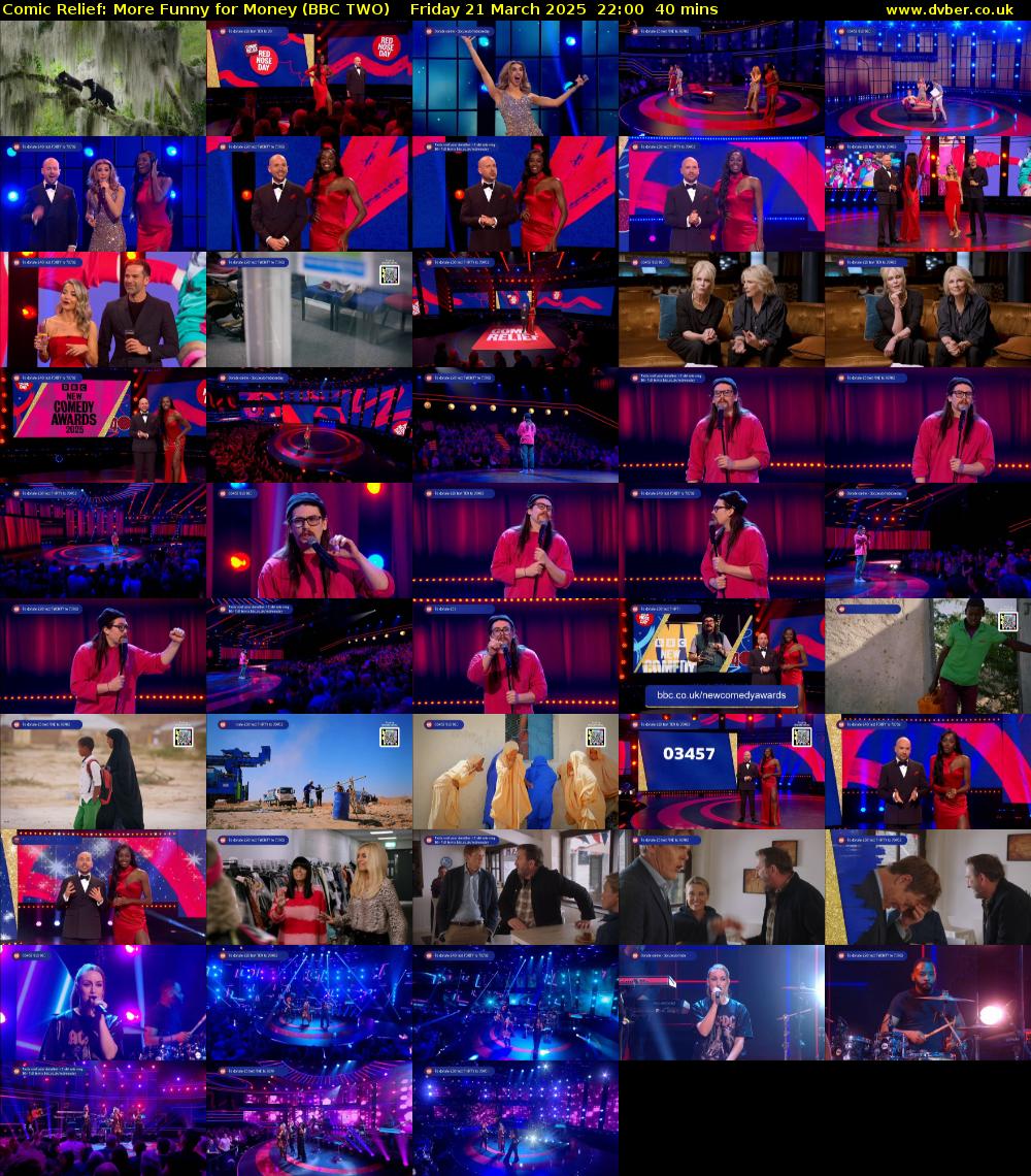 Comic Relief: More Funny for Money (BBC TWO) Friday 21 March 2025 22:00 - 22:40