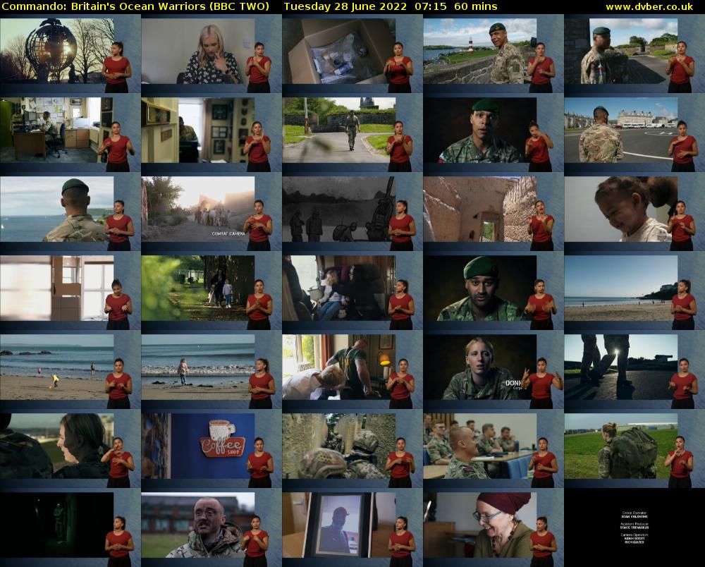 Commando: Britain's Ocean Warriors (BBC TWO) Tuesday 28 June 2022 07:15 - 08:15