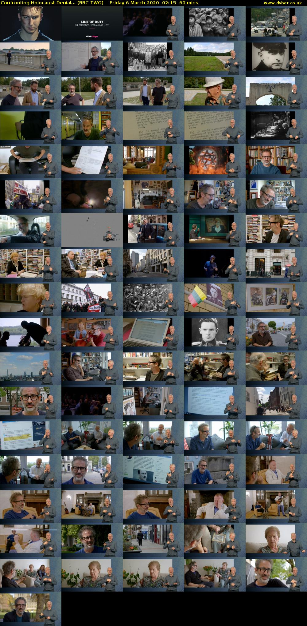 Confronting Holocaust Denial... (BBC TWO) Friday 6 March 2020 02:15 - 03:15
