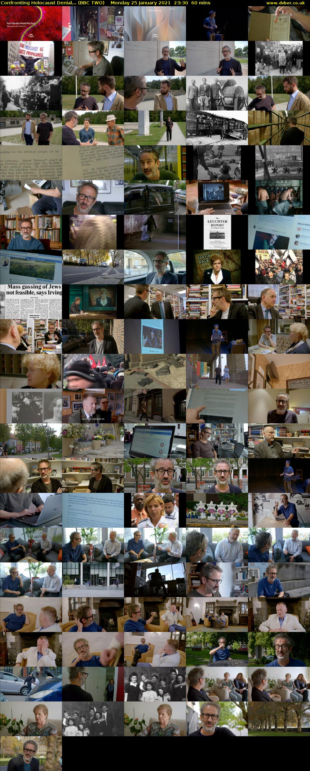 Confronting Holocaust Denial... (BBC TWO) Monday 25 January 2021 23:30 - 00:30