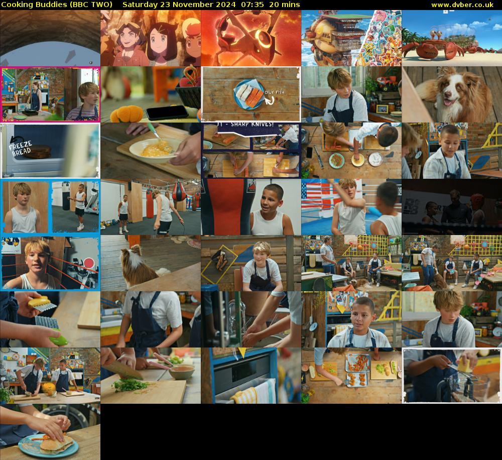 Cooking Buddies (BBC TWO) Saturday 23 November 2024 07:35 - 07:55