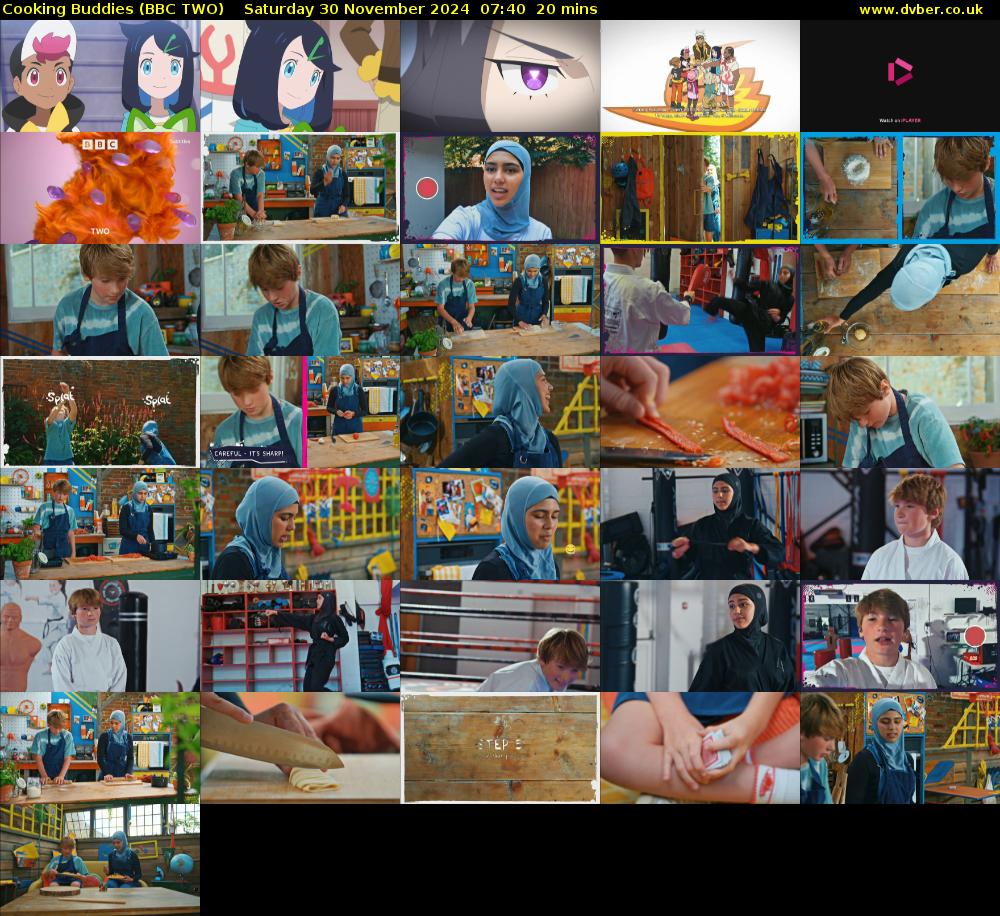 Cooking Buddies (BBC TWO) Saturday 30 November 2024 07:40 - 08:00
