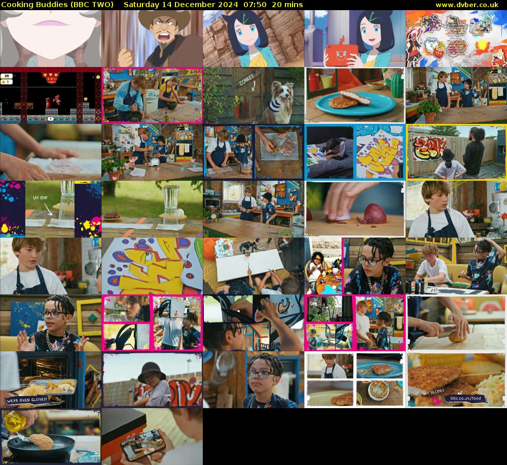 Cooking Buddies (BBC TWO) Saturday 14 December 2024 07:50 - 08:10