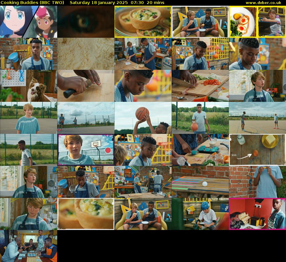Cooking Buddies (BBC TWO) Saturday 18 January 2025 07:30 - 07:50