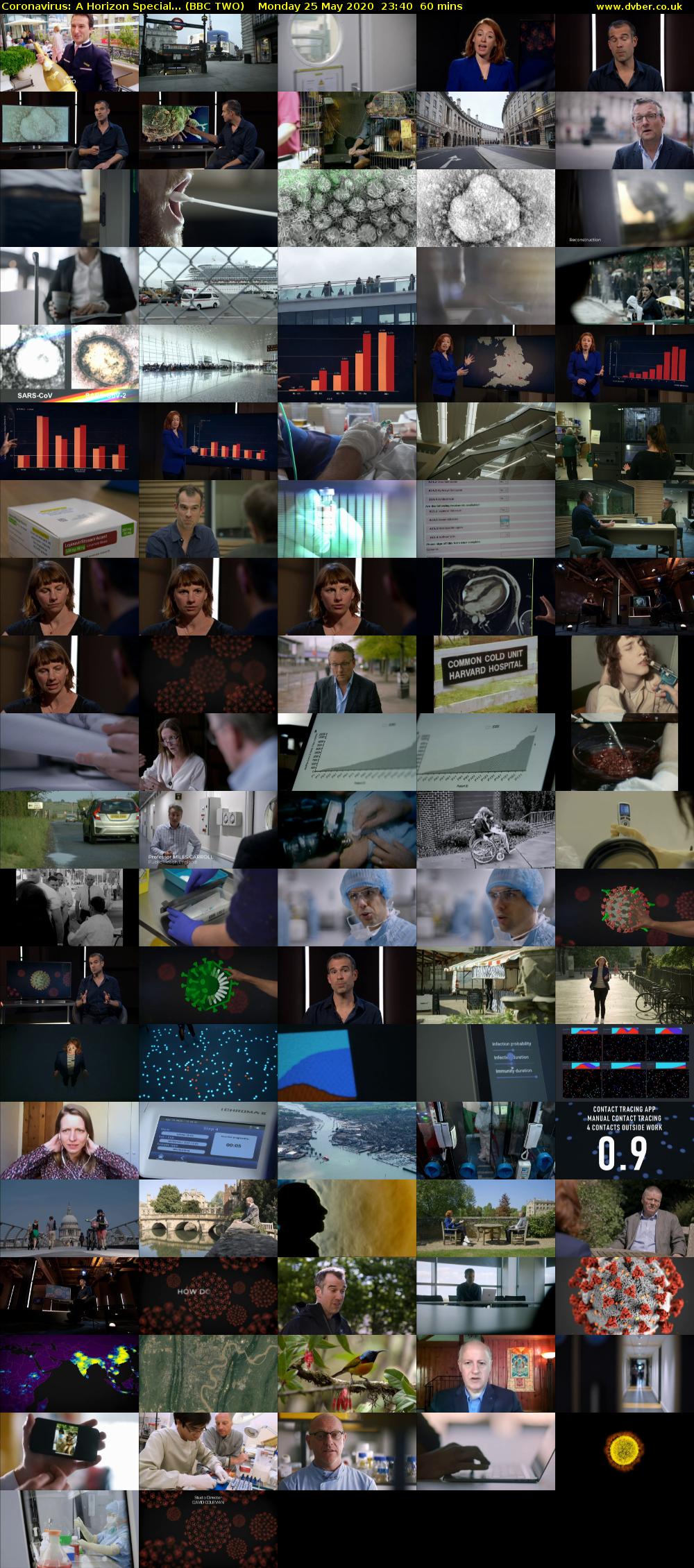 Coronavirus: A Horizon Special... (BBC TWO) Monday 25 May 2020 23:40 - 00:40