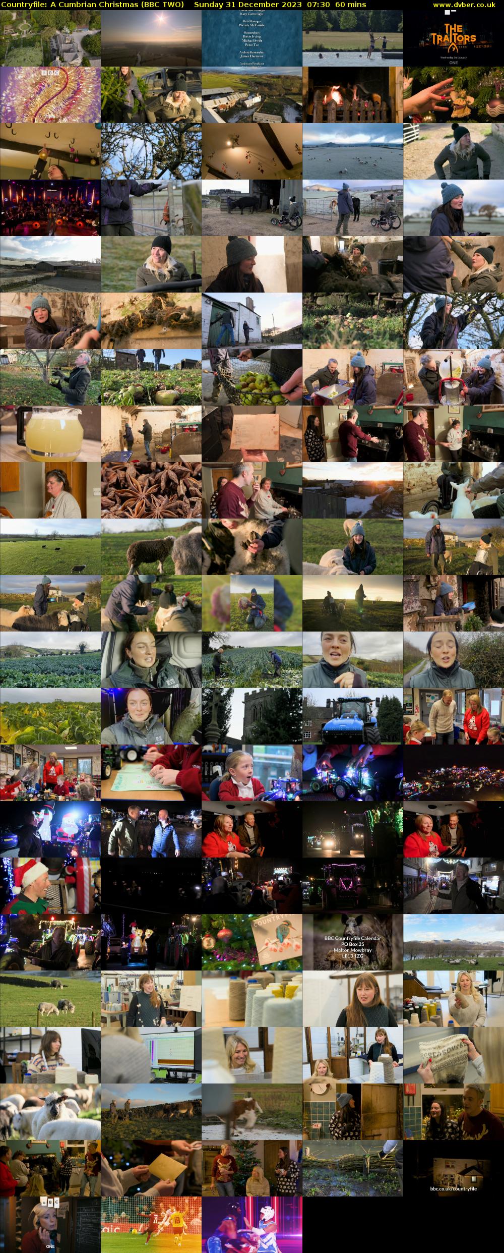 Countryfile: A Cumbrian Christmas (BBC TWO) Sunday 31 December 2023 07:30 - 08:30