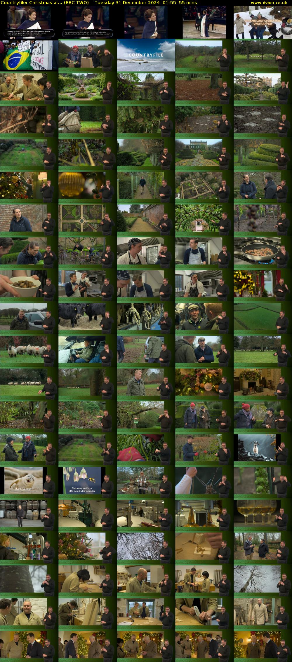 Countryfile: Christmas at... (BBC TWO) Tuesday 31 December 2024 01:55 - 02:50
