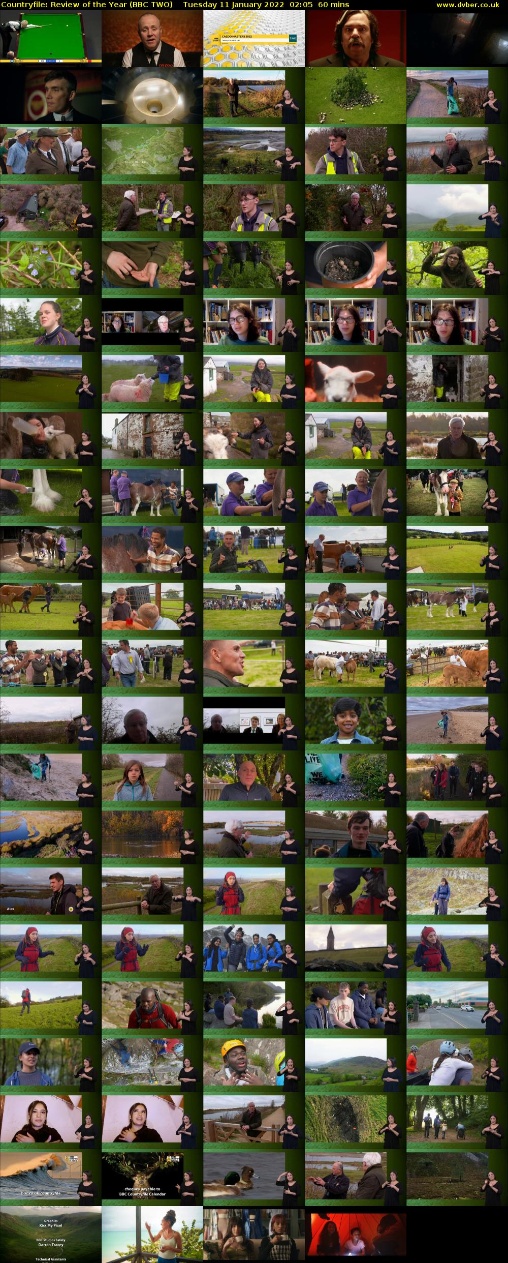Countryfile: Review of the Year (BBC TWO) Tuesday 11 January 2022 02:05 - 03:05