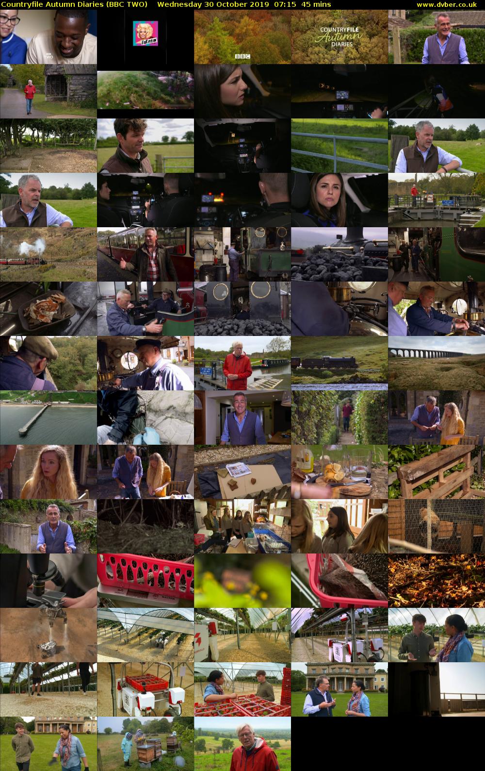 Countryfile Autumn Diaries (BBC TWO) Wednesday 30 October 2019 07:15 - 08:00