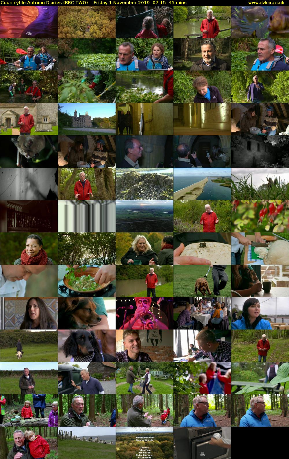 Countryfile Autumn Diaries (BBC TWO) Friday 1 November 2019 07:15 - 08:00