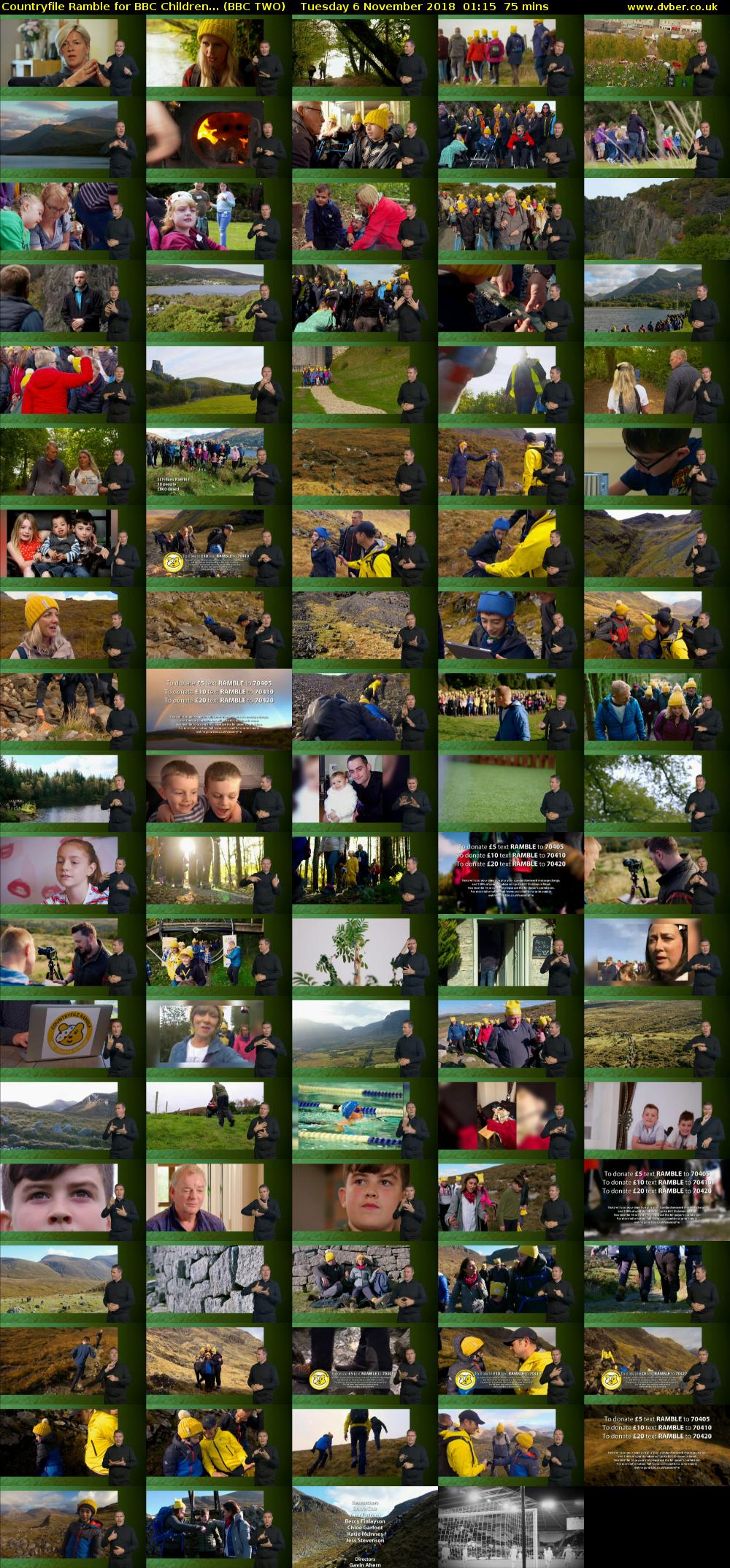 Countryfile Ramble for BBC Children... (BBC TWO) Tuesday 6 November 2018 01:15 - 02:30