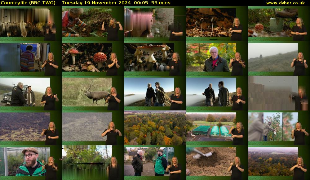 Countryfile (BBC TWO) Tuesday 19 November 2024 00:05 - 01:00