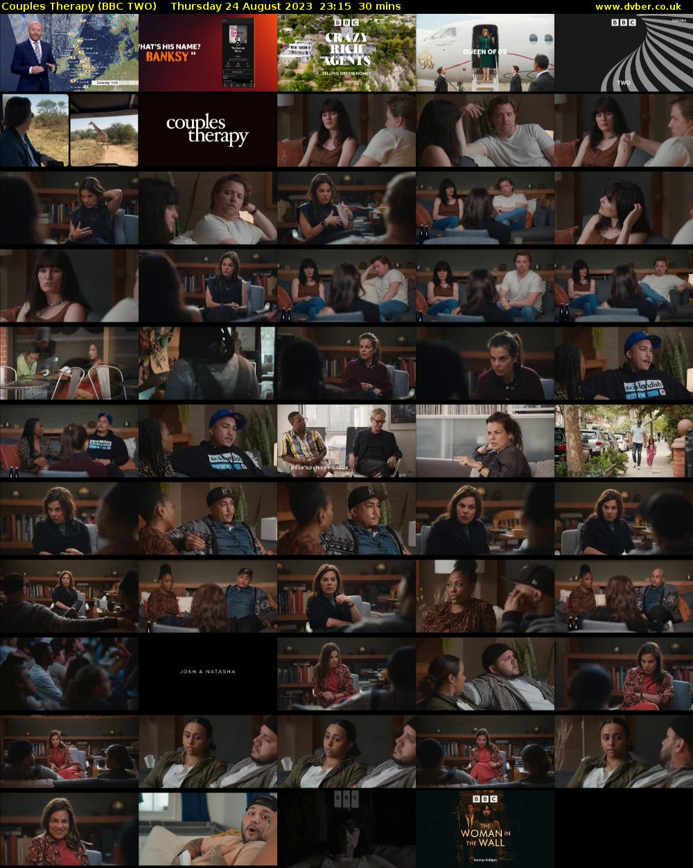 Couples Therapy (BBC TWO) Thursday 24 August 2023 23:15 - 23:45