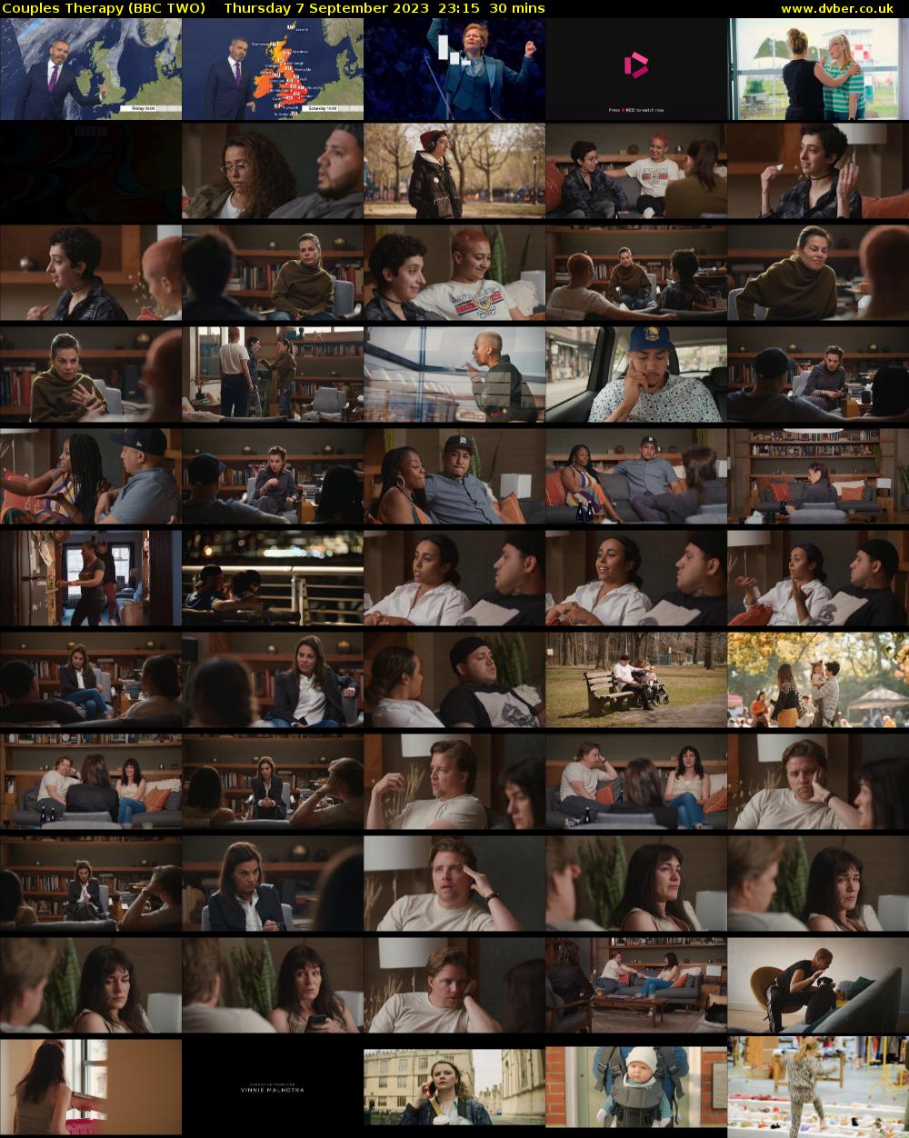 Couples Therapy (BBC TWO) Thursday 7 September 2023 23:15 - 23:45