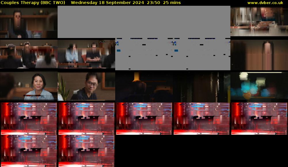 Couples Therapy (BBC TWO) Wednesday 18 September 2024 23:50 - 00:15