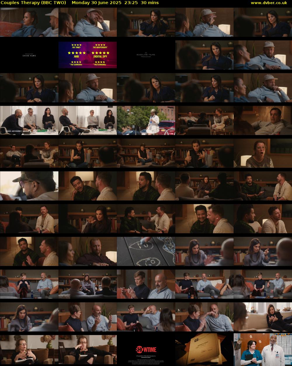 Couples Therapy (BBC TWO) Monday 30 June 2025 23:25 - 23:55