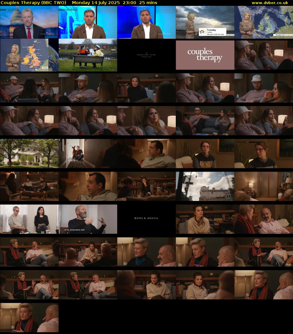 Couples Therapy (BBC TWO) Monday 14 July 2025 23:00 - 23:25