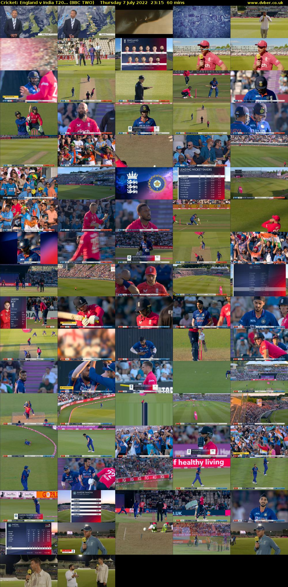 Cricket: England v India T20... (BBC TWO) Thursday 7 July 2022 23:15 - 00:15