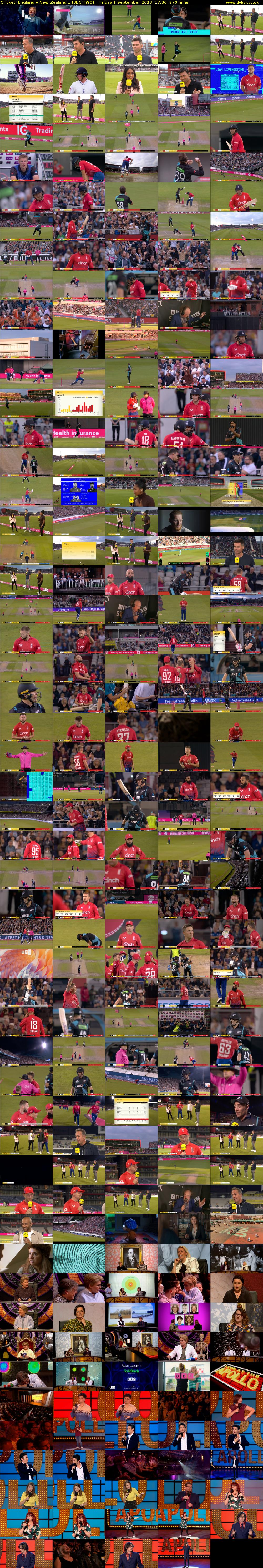 Cricket: England v New Zealand... (BBC TWO) Friday 1 September 2023 17:30 - 22:00