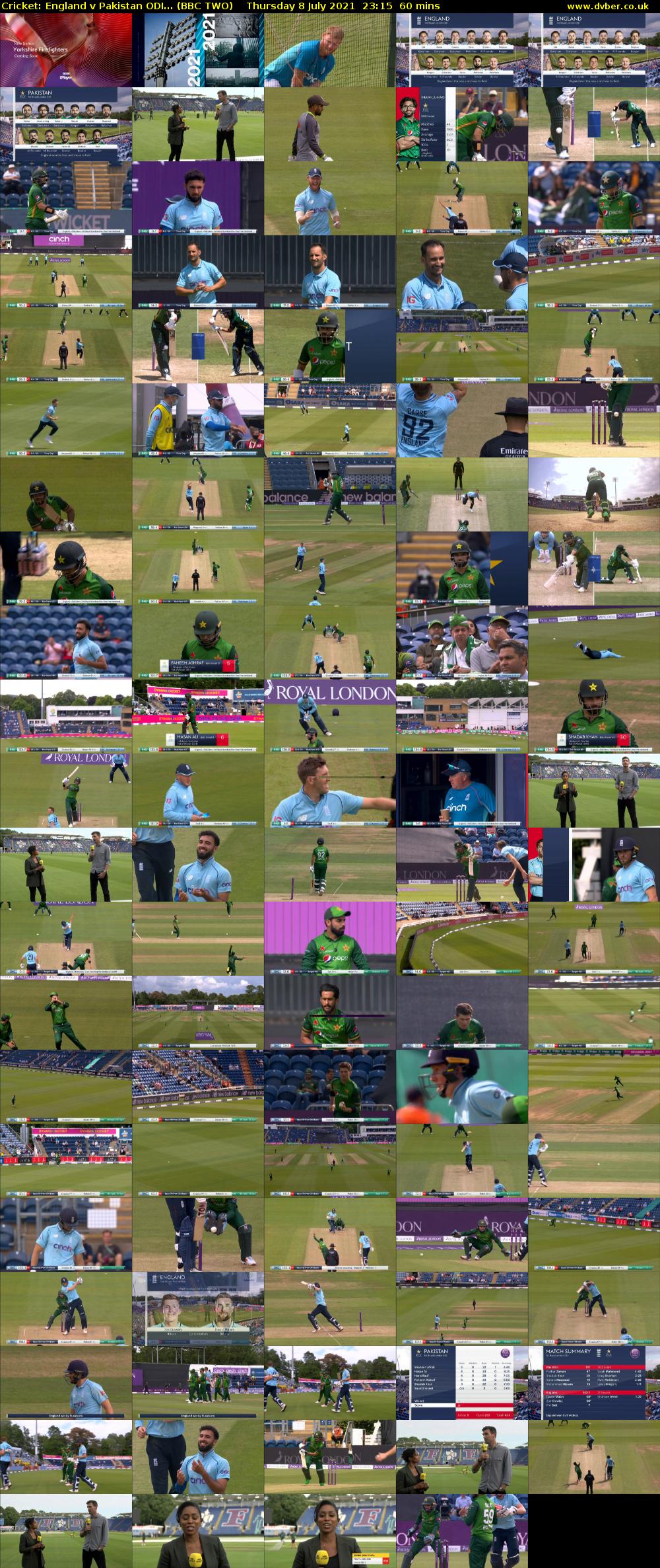 Cricket: England v Pakistan ODI... (BBC TWO) Thursday 8 July 2021 23:15 - 00:15