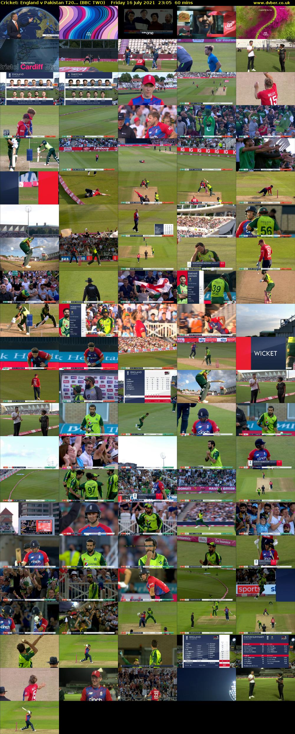 Cricket: England v Pakistan T20... (BBC TWO) Friday 16 July 2021 23:05 - 00:05