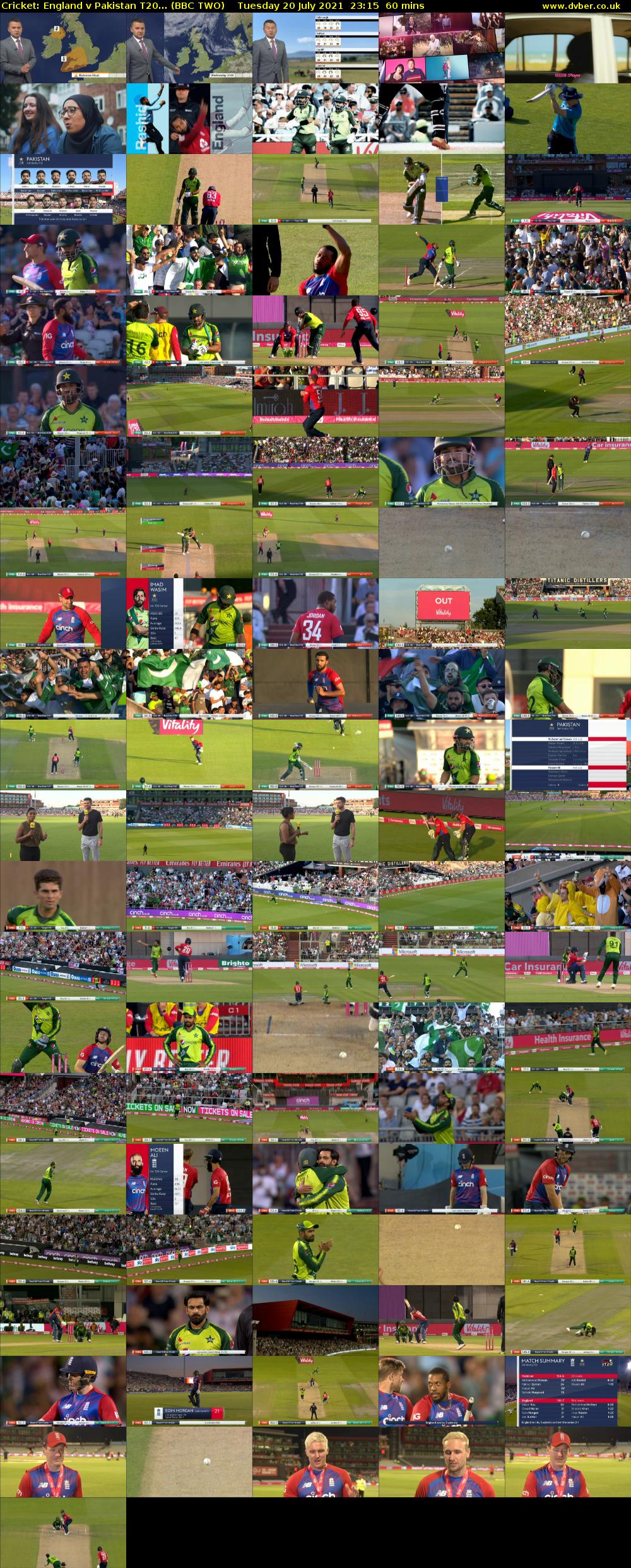 Cricket: England v Pakistan T20... (BBC TWO) Tuesday 20 July 2021 23:15 - 00:15