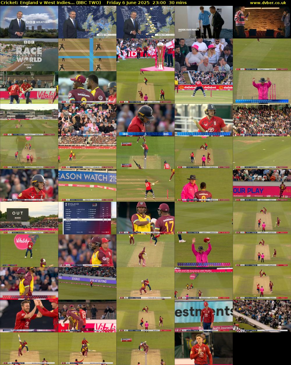 Cricket: England v West Indies... (BBC TWO) Friday 6 June 2025 23:00 - 23:30