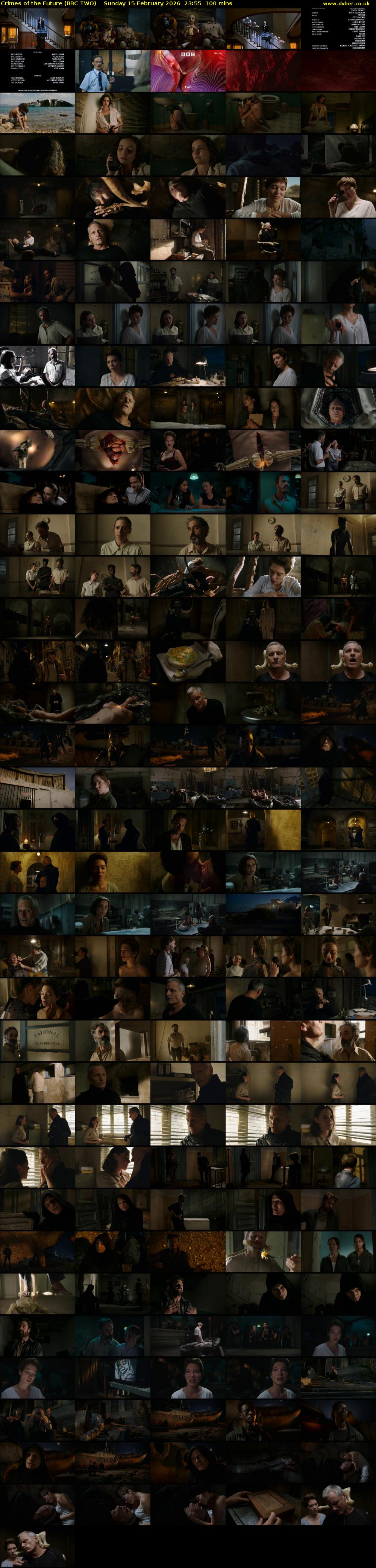 Crimes of the Future (BBC TWO) Sunday 15 February 2026 23:55 - 01:35