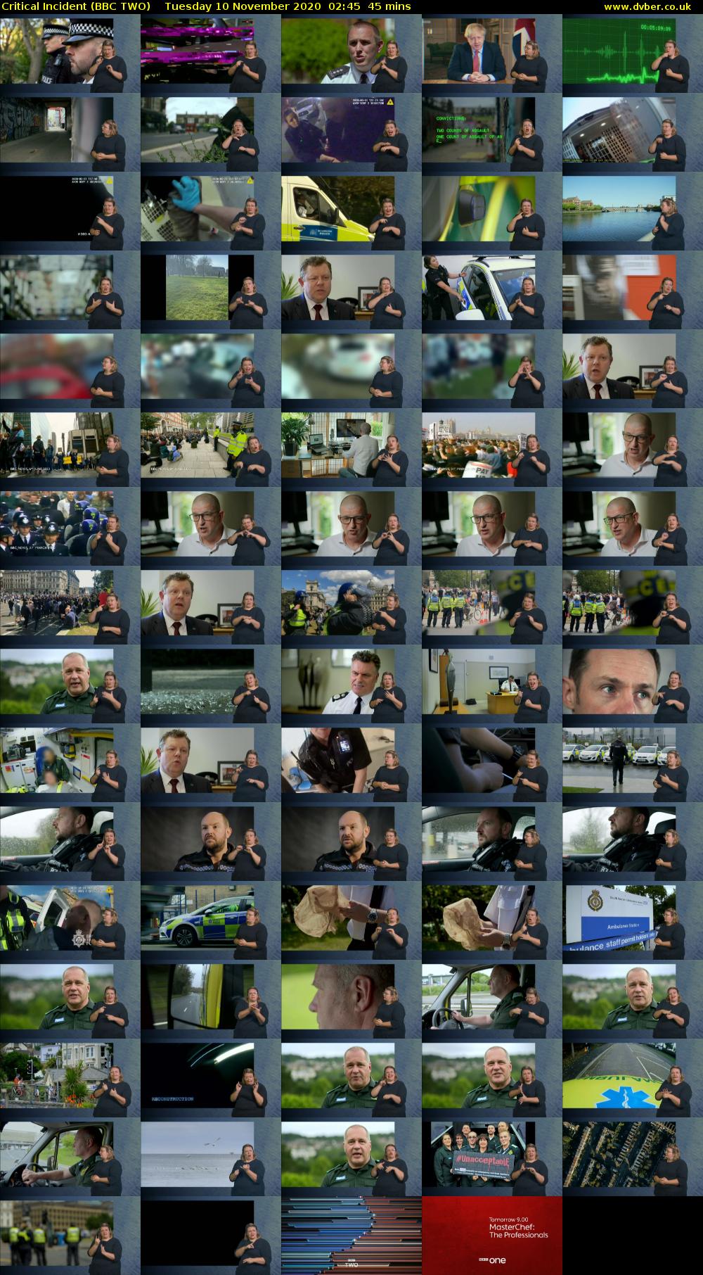 Critical Incident (BBC TWO) Tuesday 10 November 2020 02:45 - 03:30