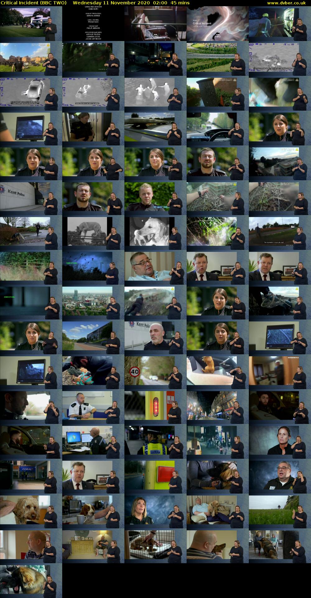 Critical Incident (BBC TWO) Wednesday 11 November 2020 02:00 - 02:45